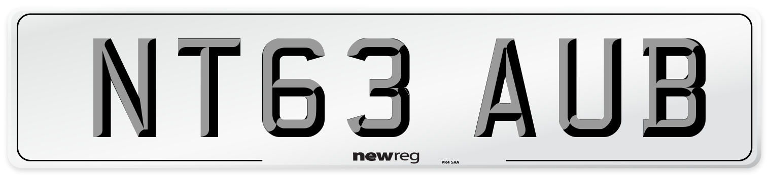 NT63 AUB Number Plate from New Reg